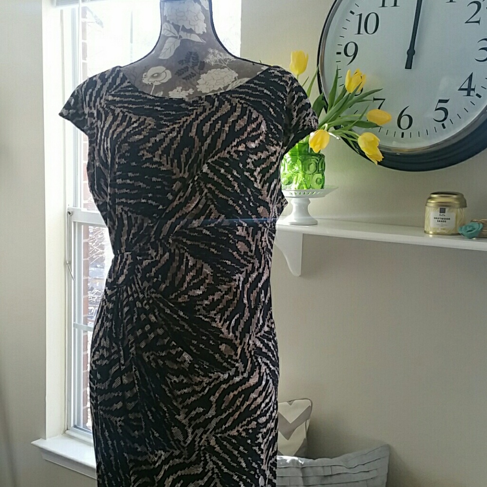 Dress Faux Wrap Dressbarn Sz14W